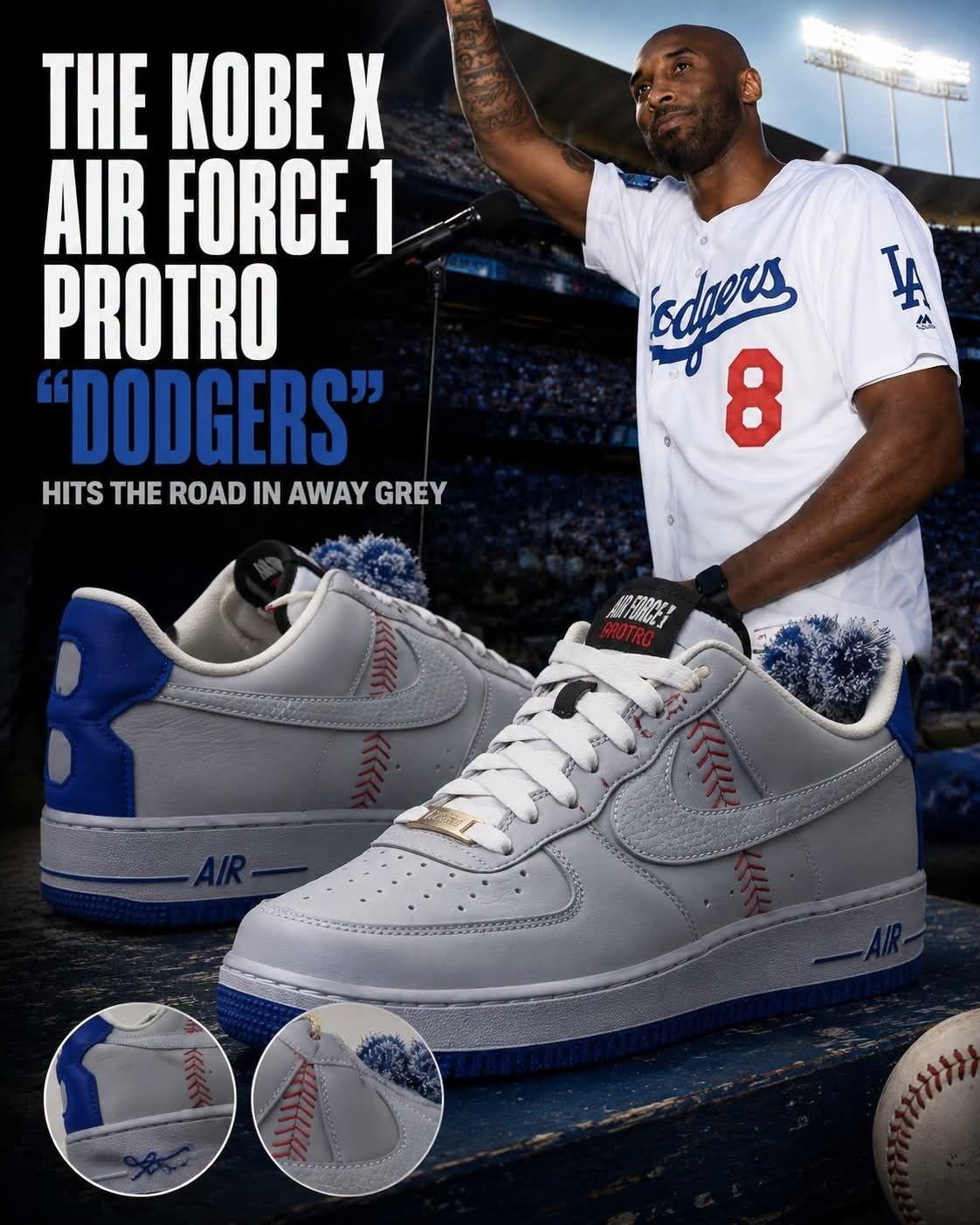 科比×道奇队联名AF1|Air Force 1 Protro Dodgers全方位解析